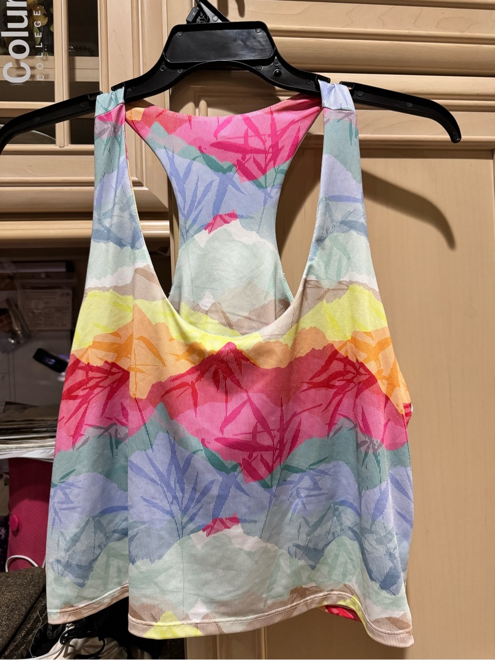 Pro Player Multicolor Racerback Tank Top - Pink, Yellow, Blue